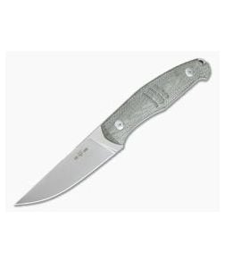GiantMouse GMF2-FF Satin M390 Green Micarta Fixed Blade Bushcraft Knife - GM-GMF2-FF 1