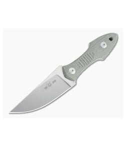 GiantMouse GMF3 Satin N690Co Green Micarta Coffin Handled Fixed Blade Knife - GM-GMF3-GRN-SATIN 1