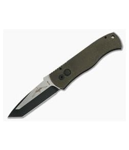 Protech Emerson GPK Exclusive CQC-7 Two-Tone DLC Tanto Smooth Green Micarta Top Automatic Knife GP-CQC7-T3 - PT-GP-CQC7-T3 1