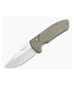Protech Knives Les George SBR Stonewashed S35VN GPKnives Exclusive Green Micarta Top Automatic Knife - PT-GP-SBR-01 1