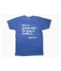 GPKNIVES Blue Heather Good Day T-Shirt | Medium - AC-GPK-TSHIRT-M 1