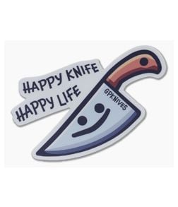 GPKNIVES Happy Knife Sticker - AC-GPSTICKER-015 1
