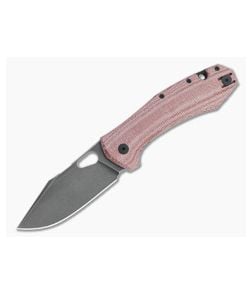 GiantMouse ACE Grand Red Canvas Micarta Black Stonewashed M390 Liner Lock Folder - GM-GRAND-RED-MICARTA-BLACKOUT 1