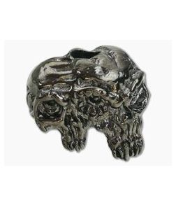 Schmuckatelli Gemini Twins Skull Bead Hematite Plated Pewter - ST-GTH 1