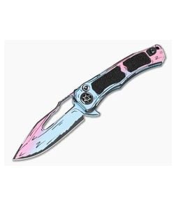 Heretic Wraith V4 Manual Cotton Candy Cel Shade Clip Point Flipper - HRT-H001-CS-CC 1