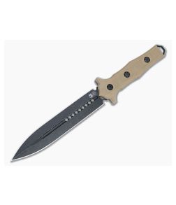 Heretic Nephilim Dark Earth (Brown) G10 Fixed Knife Battle Black Blade H003-8A-FDE - HRT-H003-8A-FDE 1