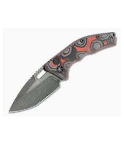 Heretic Knives Medusa Tanto Battle Worn DLC Elmax Orange Camo Carbon Fiber Automatic Knife H011-6A-ORCF - HRT-H011-6A-ORCF 1