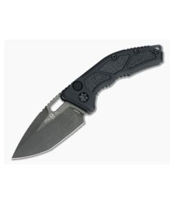 Heretic Knives Medusa Tanto Battle Worn DLC Elmax Tactical Black Aluminum Automatic Knife H011-6A-T - HRT-H011-6A-T 1