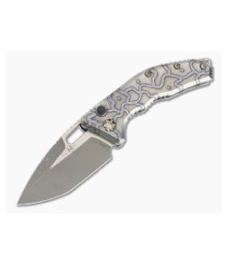 Heretic Knives Medusa Tanto Battle Worn Bronze Elmax Flamed Titanium Automatic Knife H011-7A-FTI - HRT-H011-7A-FTI 1