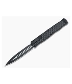Heretic Cleric II D/E Black Two-Tone MagnaCut Tactical Textured Black Stainless Inlays OTF Automatic H020-10A-T - HRT-H020-10A-T 1