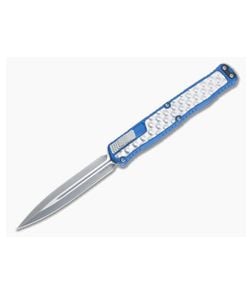 Heretic Cleric II Blue D/E Stonewashed MagnaCut Textured Stainless Inlays OTF Automatic H020-2A-BLU - HRT-H020-2A-BLU 1