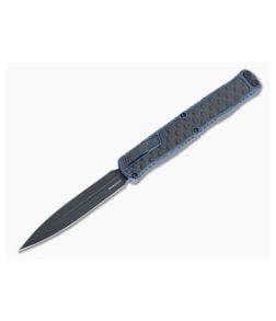 Heretic Cleric II Breakthrough Blue D/E Black MagnaCut Textured Stainless Inlays OTF Automatic H020-4A-BRKBLU - HRT-H020-4A-BRKBLU 1
