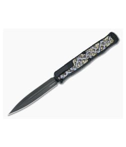 Heretic Cleric 2 Flamed Titanium Black DLC Double Edge OTF H020-6A-FTI - HRT-H020-6A-FTI 1