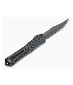 Heretic Knives Manticore-S Bowie DLC Elmax Twill Carbon Fiber OTF Automatic H022B-6A-CF - HRT-H022B-6A-CF 1