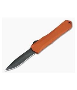 Heretic Knives Manticore-S Recurve Tumbled DLC S35VN Orange OTF Automatic H025-6A-ORG - HRT-H025-6A-ORG 1