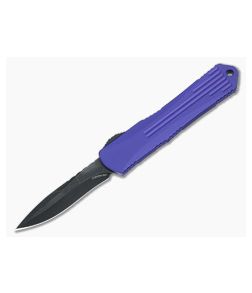 Heretic Knives Manticore-S Recurve Battleworn Black Magnacut Purple OTF Automatic H025-8A-PU - HRT-H025-8A-PU 1