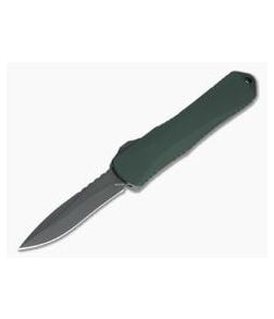 Heretic Knives Manticore-E Recurve Black DLC S35VN Green EDC OTF Automatic H029-6A-GRN - HRT-H029-6A-GRN 1
