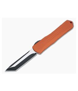 Heretic Knives Manticore-X Tanto Battleworn Black Elmax Orange OTF Automatic H031-8A-ORG - HRT-H031-8A-ORG 1
