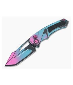Heretic Pariah Manual Tanto Cel Shade Miami Vice - HRT-H047-CS-MV 1