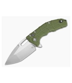 Heretic Martyr Manual OD Green Polymer MagnaCut Stonewash Button Lock Flipper (3.50" Blade) H057-2A-GRN - HRT-H057-2A-GRN 1