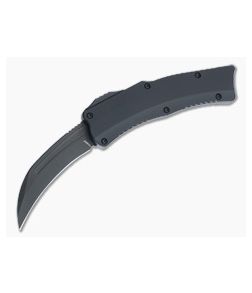 Heretic Knives Roc OTF Black Aluminum Handle DLC MagnaCut Hawkbill Blade H060-6A-T - HRT-H060-6A-T 1