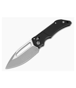 Heretic Koschei Black Aluminum MagnaCut Battleworn Crossbar Lock Knife (3.50" Blade) H061-5A - HRT-H061-5A 1