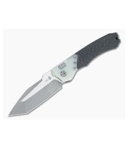 Heretic Knives Wraith Auto Tanto Battleworn Elmax Jade G10 Bolster Carbon Fiber Automatic H100-5A-JADE - HRT-H100-5A-JADE 1