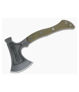 TOPS Hammer Hawk Tungsten 1075 Green Micarta Tactical Tomahawk HAMH-03 - TP-HAMH-03 1