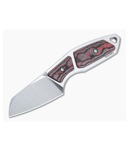 Suprlativ Knives Hella Fixed Blade Lava Flow FatCarbon Satin M390 Sheepsfoot Blade - SPR-HELLA-LAVA 1