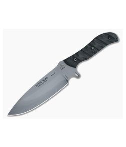 TOPS Silent Hero Sniper Grey 1095 Black Rocky Mountain Tread Micarta Fixed Blade HERO-03 - TP-HERO-03 1