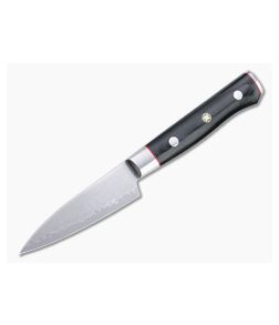 Mcusta Zanmai Classic Pro Petty 90 mm VG10/Damascus Black Pakkawood Kitchen Knife HFB-8000D - MC-HFB-8000D 1