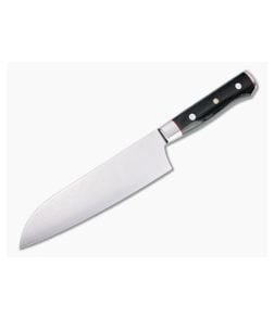 Mcusta Zanmai Classic Pro Santoku 180 mm VG10/Damascus Black Pakkawood Kitchen Knife HFB-8003D - MC-HFB-8003D 1