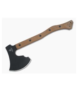 TOPS Knives High Impact Axe Black 1075 Tan Canvas Micarta Camp Axe - TP-HIM-01 1