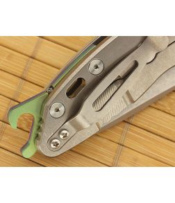 Hinderer XM-18 3.5" Bottle Opener Backspacer Titanium Green Blue - HK-XM18-35-BACK-B-TIGB 1