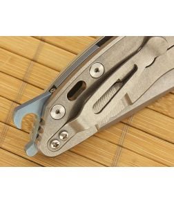 Hinderer XM-18 3.5" Bottle Opener Backspacer Titanium Light Blue - HK-XM18-35-BACK-B-TILBL 1