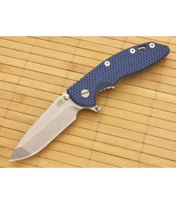 Hinderer Knives XM-18 3.5" Fatty Spanto Flipper Blue & Black - HK-XM18-35-FAT2 1