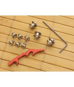 Hinderer Modular Backspacer System Red Aluminum for XM-18 Knives - HK-0259 1