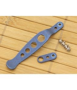 Hinderer Knives Holey Pocket Clip and Filler Tab Kit - Battle Blue - HK-HOLEY-BL 1
