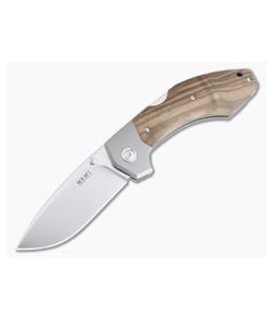 MKM Mikita x Rumici Hero Satin M390 Walnut Wood Advanced Back Lock Folder HR-WNT - MKM-HR-WNT 1