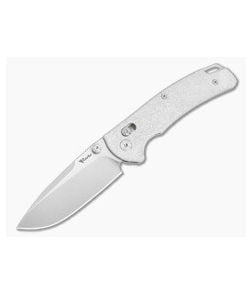 Reate Horizon X Drop Point White Fatcarbon Glass Nitro-X7 Stonewash Crossbar Lock Knife (3.20" Blade) - RK-HRZN-X-03 1