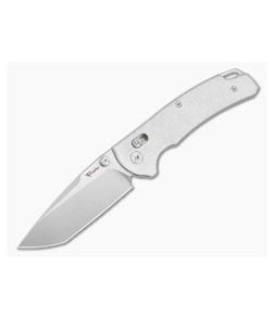 Reate Horizon X Tanto White Fatcarbon Glass Nitro-X7 Stonewash Crossbar Lock Knife (3.20" Blade) - RK-HRZN-X-05 1