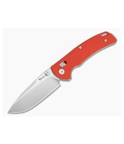 Reate Horizon X Drop Point Red Fatcarbon Glass Nitro-X7 Stonewash Crossbar Lock Knife (3.20" Blade) - RK-HRZN-X-07 1