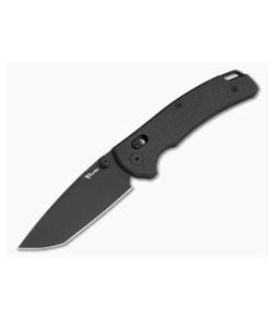 Reate Horizon X Tanto Black Fatcarbon Glass Nitro-X7 Black PVD Crossbar Lock Knife (3.20" Blade) - RK-HRZN-X-12 1