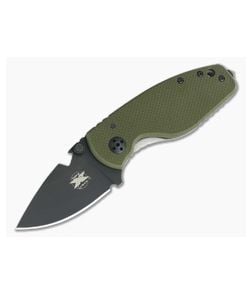 DPx Gear HEAT OD Green G10 Ti Frame Lock Black D2 - DPX-HTF002 1