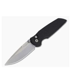 Protech TR-3 Integrity Black Relic Textured Aluminum MagnaCut Stonewash Button Lock Knife (3.45" Blade) INT1105 - PT-INT1105 1