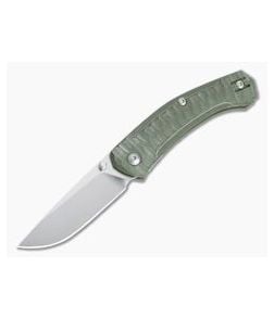 GiantMouse ACE Iona Green G10 Satin M390 Liner Lock Folder - GM-IONA-GREEN-G10 1