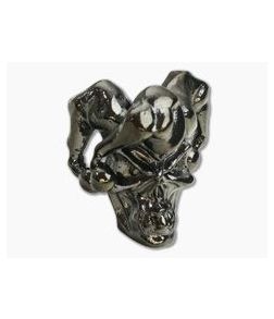 Schmuckatelli Jester Skull Bead Hematite Plated Pewter - ST-JSTH 1