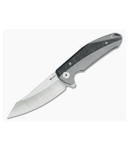 Reate Knives K-1 Marble Carbon Fiber RWL34 Satin Flipper - RK-K1-V1 1