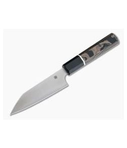 Spyderco Carter Itamae Petty Super Blue/SUS410 Burl G10 Kitchen Knife K15GPBNBK - SP-K15GPBNBK 1