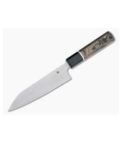 Spyderco Carter Itamae Funayuki Super Blue/SUS410 Burl G10 Kitchen Knife K16GPBNBK - SP-K16GPBNBK 1